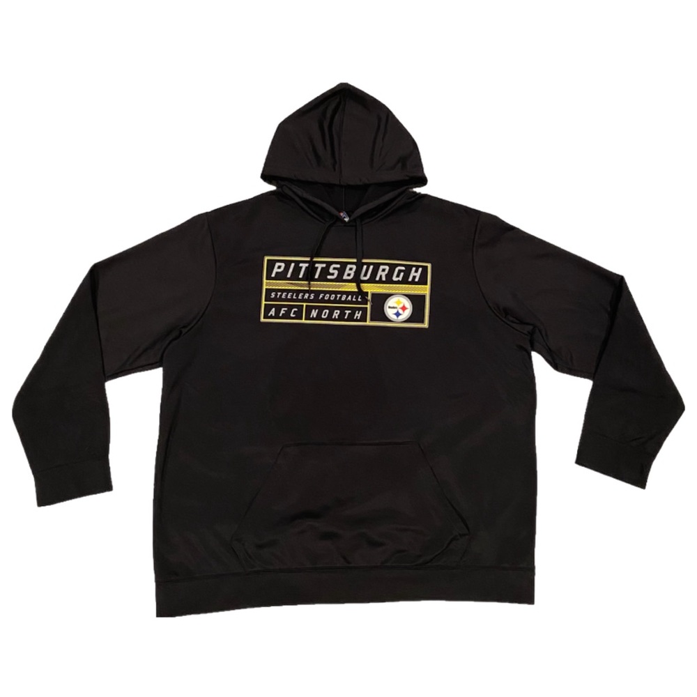 Pittsburgh Steelers NFL AFC North Hoodie Men’s XL Majestic Black Logo Sweatshirt